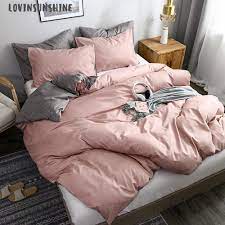 Perfect weight to keep you. Lovinsunshine Duvet Cover King Size Queen Size Comforter Sets Solid Color Pink Bedding Set Ab 178 Bedding Sets Aliexpress
