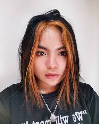 Redhead Emo Egirl Aesthetic Short Hair Hair Ideas Dyed Bangs Two Front Strands Of Hair Dyed Hair S In 2020 Grunge Hair Front Hair Styles Dying My Hair