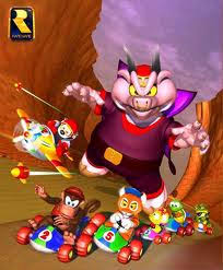 One of the cheat codes in the original version allows players to chose the same character. Diddy Kong Racing Characters Diddy Kong Racing Diddy Kong Donkey Kong