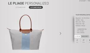 personalised longchamp le pliage bags tote bag main colors