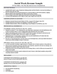 71 With Resume Format For Social Worker Resume Format