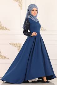 Modaselvim Abiye Pul Payetli Kuyruklu Abiye 6601m108 Indigo Elbise Indigo