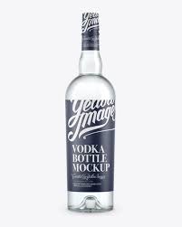 Download Clear Glass Vodka Bottle Mockup Front View In Bottle Mockups On Yellow Images Object Mockups PSD Mockup Templates