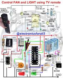 Control Fan And Light Using Tv Remote Circuit Diagram Circuit Control Diagram Fan Light R In 2020 Elektroniken Elektronische Schaltplane Elektrische Projekte
