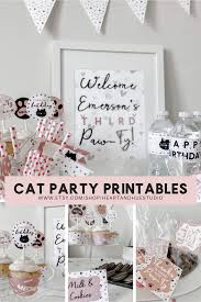 Birthday Thank You Gifts For Adults Cat Birthday Party Thank You Tags Instant Download Thank You Etsy In 2020 Cat Birthday Party Cat Themed Birthday Party Birthday Party Printables