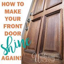 When cleaning the door, ensure the cleaning products are diluted with water so that the cleaners themselves don't damage the wood. How To Polish A Wood Front Door You Only Need 3 Things