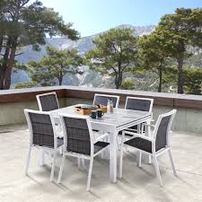 Maybe you would like to learn more about one of these? Salon De Jardin Aluminium Blanc Modulo Wood T6 10 F6 6 Personnes