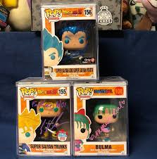 Dragon ball z funko pop limited edition. This Here Is A Lot Of 3 Dragonball Z Funko Pops That Are Signed By Their English Voice Actors This Lot Includes Funko Super Saiyan Vegeta Super Saiyan Trunks