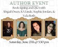 Book Signing: Abigail Owen, KA Linde, Sophie Jordan, & Vela Roth
