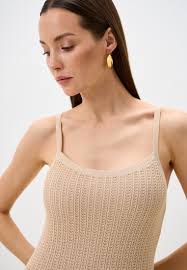 Вязаное платье женское Luisa Wang LWWL-785003-светло-бежевый купить за  14990 руб.