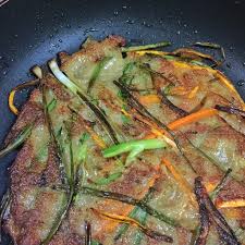 Try the haemui pajon (korean seafood pancake), kimchi pajon and the haemui dolsot bap (hot stone bowl)! Pajeon Green Onion Pancake Recipe Maangchi Com