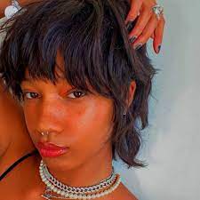 Black Girl With Mullet In 2021 Mullet Hairstyle Aesthetic Hair Fresh Face Makeup