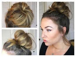 If your hair is too short or thin to cover the sock or donut, braiding hair is the way to go. Messy Bun Topknot Tutorial How To Get A Big Bun With Fine Hair Messy Bun For Short Hair Short Hair Bun Hairstyles For Thin Hair