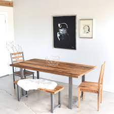 Maybe you would like to learn more about one of these? Industrial Modern Dining Table H Shaped Metal Legs What We Make