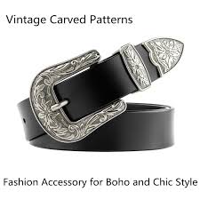If you did not specify the initials font when ordering, then by default we make font # 3 !!! Women Leather Belts Ladies Vintage Western Design Black Waist Belt For Pants Jeans Dresses Accessories Clothing Shoes Jewelry Femsa Com