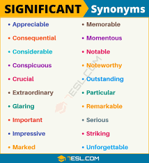 Significant Synonym 20 Synonyms For Significant With Useful Examples 7 E S L Learn English Words English Writing Skills Writing Words