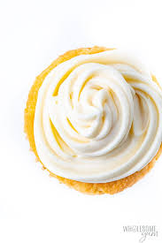 Add enough milk or cream to give a pouring. Low Carb Keto Cream Cheese Frosting Recipe Video Wholesome Yum