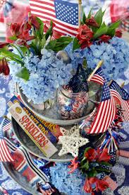 Celebrating The Red White Blue Patriotic Table On The Porch Patriotic Centerpieces Patriotic Decorations Fourth Of July Decor
