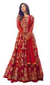 Many anarkali gown style suits come with embellished work. Bridal Heavy Indian Pakistani Designer Eid Party Wear Floral Dress Anarkali Gown Ebay