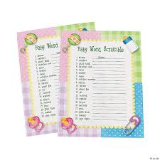 Printed with precision, zazzle offers custom themes for your special event. Baby Shower Word Scramble Game Oriental Trading