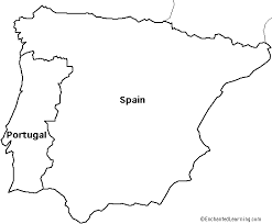 Portugal spain live score (and video online live stream) starts on 7 oct 2020 at 18:45 utc time in int. Outline Map Spain And Portugal Enchantedlearning Com