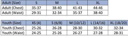 Sport Tek Size Charts