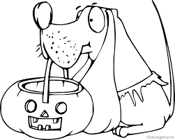 Download this adorable dog printable to delight your child. Cute Halloween Coloring Pages Coloringall