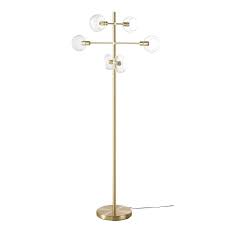 Lampadaire 6 Globes En Verre Et Metal Dore H160 Memory Maisons Du Monde In 2020