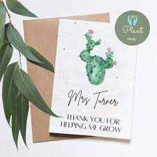 Personalised Teacher Gift Card Plantable Seed Card Seed Etsy In 2021 Teacher Gift Card Personalized Teacher Gifts Personalized Teacher