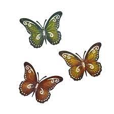 Seeing stars, making use of their quite a few shades as well as designs, increase the unmatchable attraction as well as a imaginative ways to make use of butterfly wall decoration. Metal Butterfly Wall Decor Art Outdoor Outside Indoor Garden Patio Yard Fence Colored Metal Butterflies Set Of Three Wall Art Outdoor Wall Decor Buy Online In Antigua And Barbuda At Antigua Desertcart Com