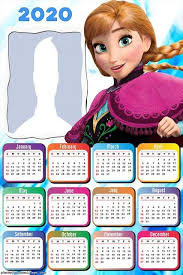 Frozen Free Printable 2020 Calendar In 2020 Anna Frozen Kids Calendar Disney Princess Elsa