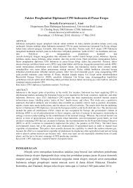 Penanaman kelapa sawit dilahan gambut sedikit berbeda dari tanah mineral. Pdf Faktor Penghambat Diplomasi Cpo Indonesia Di Pasar Eropa