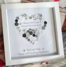 Personalised Anniversary Gifts Engagement Gifts Silver Etsy Picture Gifts Diy Wedding Presents Button Crafts