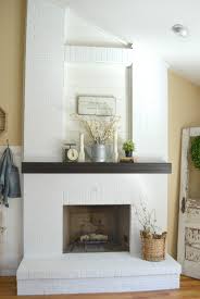 I think black with your tile may read as more contrast, but i like the black if you are sold on your stripe drapes and wall paint being white. How To Paint A Brick Fireplace Sarah Joy
