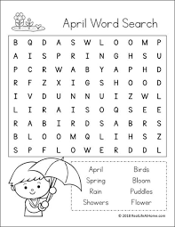 Make free and printable crossword puzzles by using templates that are available online and on your computer. Free Printable April Word Search Printable Puzzle For Kids