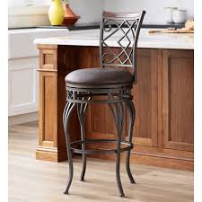 Hartley 30 Wood And Bronze Metal Swivel Bar Stool 4v936 Lamps Plus Bar Stools Swivel Bar Stools Dining Room Bar