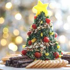 Christmas Tree Cheeseball Recipe Cheese Ball Christmas Gathering Holiday Appetizers