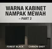 Ramai suka warna mewah Part 1… jadi ni sambungan Part 2! 🔥✨ , 4 lagi warna  kabinet yang memang bagi aura premium bila siap:, 1️⃣ Forest Black , 2️⃣  Carbon Grey , 3️⃣ Gold Champagne , 4️⃣ Deep Walnut, ...