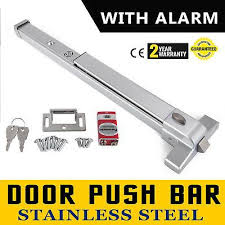 Door Push Bar Alarm Panic Exit Device Lock Aluminum Vertical Stainless Steel Ebay Link Bar Ebay Doors