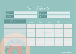 Free Class Schedule Template For You For Pdf File You Can Download It From My Home D Class Schedule Template Class Schedule Schedule Template