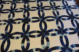 Indigo Blue Royal Blue Navy Blue Light Blue Double Wedding Ring Quilt King Size Quilt Qu Double Wedding Ring Quilt Wedding Ring Quilt Double Wedding Rings