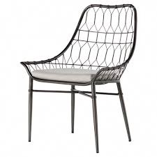 Arman Metal Rattan Scooped Outdoor Dining Chair Zin Home Chairsale Wire Dining Chairs Dining Chairs Dining Chairs For Sale