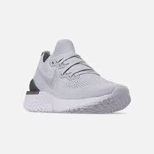 Three Quarter View Of Women S Nike Epic React Flyknit 2 Running Shoes In Pure Platinum Wolf Womens Shoes Sneakers Women Shoes Flats Sandals Adidas Shoes Women