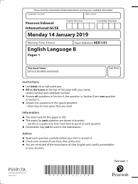 English language paper 2 question 5 model answer 2019. English Edexcel B 2019 Jan Pdf Writing Communication