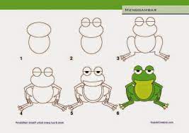 Kerajinan Anak Menggambar Kodok Menggambar Katak Gambar Cara Menggambar