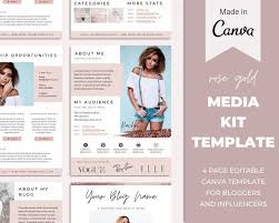 This list of 8 media kit essentials will boost your credibility amongst advertisers. Rose Gold Media Kit For Bloggers Media Kit For Instagram Etsy Media Kit Media Kit Examples Social Media Influencer