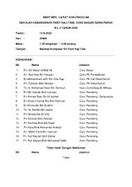 Semua ajk pibg dan pen. Minit Mesyuarat Kokurikulum Kali Ke 2 2020 Flip Ebook Pages 1 6 Anyflip Anyflip