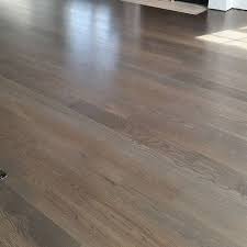 A Very Popular Color In The Industry For Us A Water Popped White Oak Floor Stained Classic Grey T Oak Floor Stains White Oak Hardwood Floors White Oak Floors
