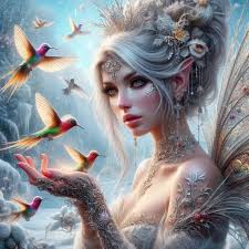 More fairy with her hummingbird ❤️