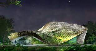 تتميز جزيرة النور في الشارقة بتصميم عصري استثنائي وفريد إذ تجمع بين أروقتها مفردات الحداثة والعراقة في مكان وا innovative architecture butterfly house sharjah